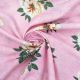 Light Pink Muslin Cotton Fabric with Floral Digital Print