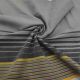 Grey South Cotton Fabric with Stripes Print