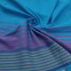Sky Blue South Cotton Fabric with Stripes Print