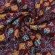 Maroon Rayon Cotton Fabric with Multicolor Print