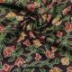 Wine Rayon Cotton Fabric with Multicolor Print