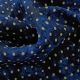 Navy Blue Mulmul Cotton Fabric with Polka Dots Print