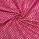 Pink Brocade Silk Fabric with Zari Polka Dot Design