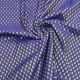 Navy Blue Brocade Silk Fabric with Floral Zari Design