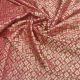 Red Brocade Silk Fabric with Zari Patola Design
