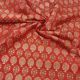 Red Silk Banarasi Fabric with Floral Zari Motifs