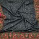Greyish Black Georgette Dupatta with Embroidery 