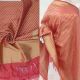 Coral Pink Banarasi Silk Dupatta with Leheriya Zari Design