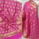 Rani Pink Banarasi Silk Dupatta with Zari Chevron W Design