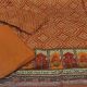 Rust Modal Cotton Bandhani Design Unstitched Three Piece Suit Set