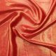 Red Satin Georgette Fabric with Gold Foil Shimmer
