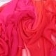 Red/ Rani Pink / Orange 4 Colors Ombre Shaded Georgette Fabric