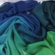 Peacock Blue / Green 4 Colors Ombre Shaded Georgette Fabric
