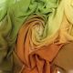 Green / Rust / Mustard 4 Colors Ombre Shaded Georgette Fabric