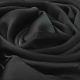 Black Artificial Satin Georgette Fabric
