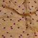 Peach Chinon Crepe Fabric with Thread Work