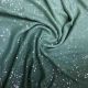 Sea Green to Dark Green Georgette Ombre Shaded Fabric with Sequins Embroidery