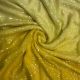 Lemon Yellow to Yellow Georgette Ombre Shaded Fabric with Sequins Embroidery
