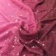 Pink to Maroon Georgette Ombre Shaded Fabric with Sequins Embroidery