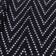 Navy Blue Chevron Mirror Embroidery Georgette Fabric