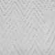 White Chevron Mirror Embroidery Georgette Fabric (Dyeable)