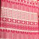 Coral Pink Sequence Geometric Embroidery Georgette Fabric