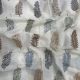 Off-White Kora Cotton Fabric Multicolor Leaf Zari Embroidery