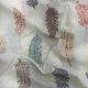 Off-White Kora Cotton Fabric Multicolor Leaf Zari Embroidery