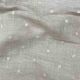 Cream Motifs Thread Embroidery Pure Linen Fabric