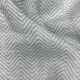 Sky Blue Chevron Printed Pure Linen Fabric