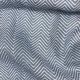 Blue Chevron Printed Pure Linen Fabric
