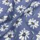 Dusty Blue Floral Motifs Printed Rayon Cotton Fabric 54 Inches Width