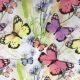 Beige Viscose Crepe Fabric With Butterfly Digital Print