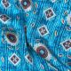 Blue Gajji Mashru Silk Fabric with Floral Print