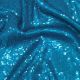 Turquoise Blue Sequins Embroidery Sheet Georgette Fabric 