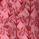Pink Floral Printed Pure Linen Fabric