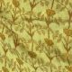 Yellow Floral Printed Pure Linen Fabric