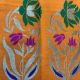 Orange Banarasi Brocade Pure Silk Fabric