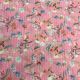 Rose Pink Floral Cotton Printed Embroidery Fabric