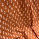 Orange Self Jacquard Cotton Printed Fabric