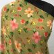 Mehendi Green Georgette Fabric with Multi Color Floral Digital Print