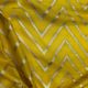 Yellow Zari Chevron Slub Dupion Banarasi Fabric