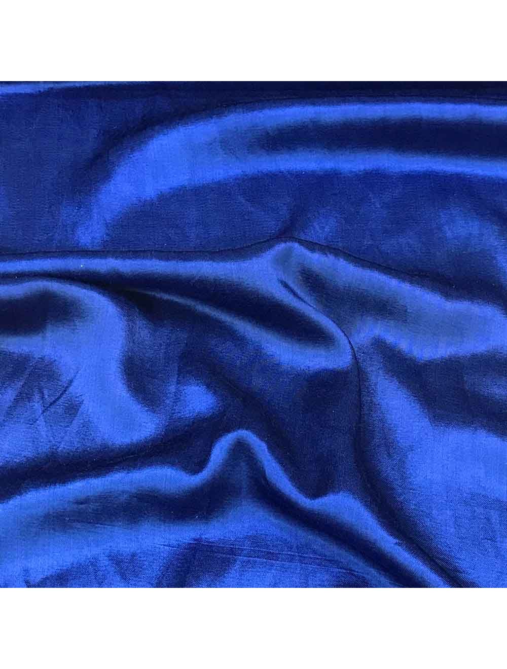 Indigo Blue Gajji Silk or Mashru Silk Fabric