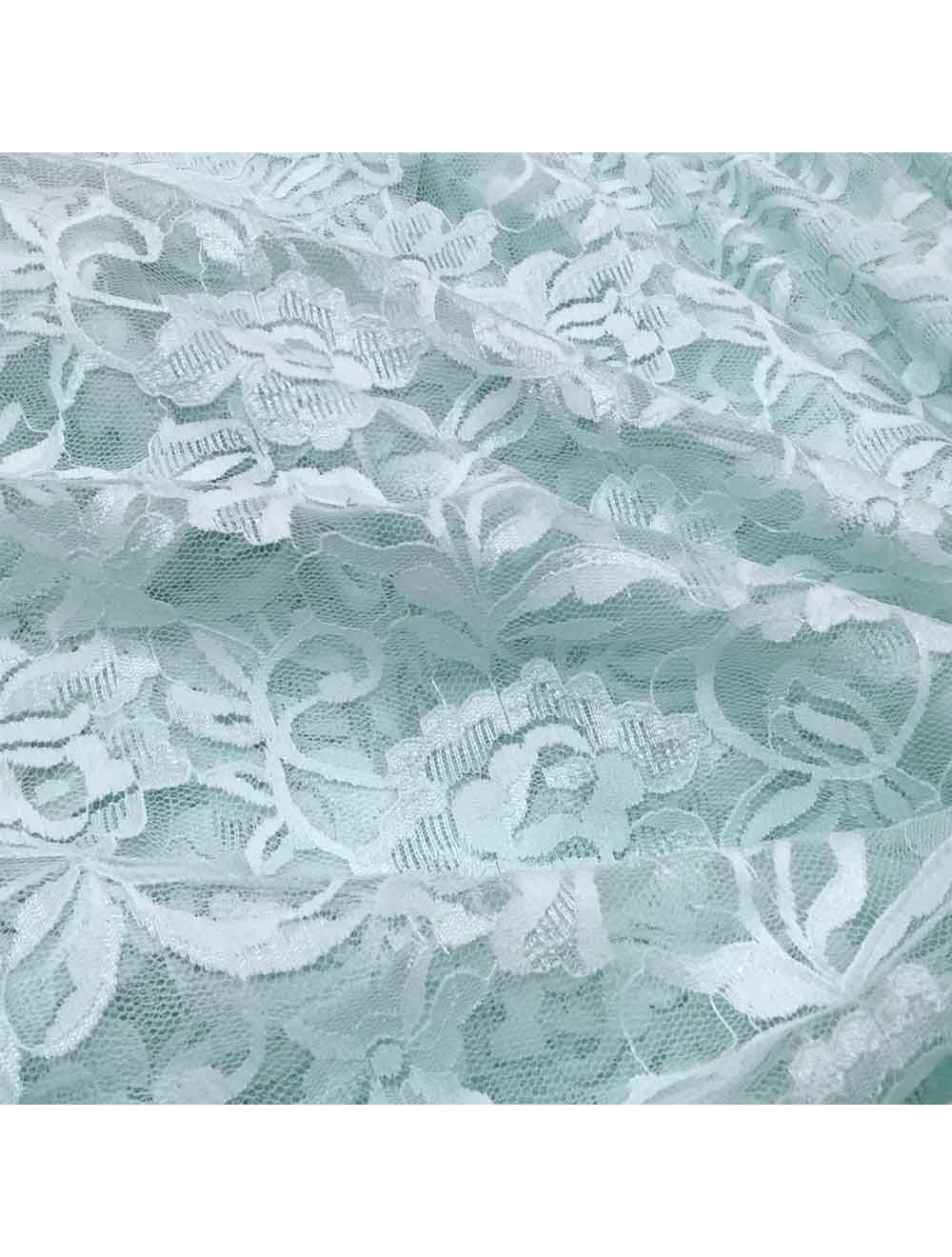 Sea Green Net Lace Fabric 54 Inches Width